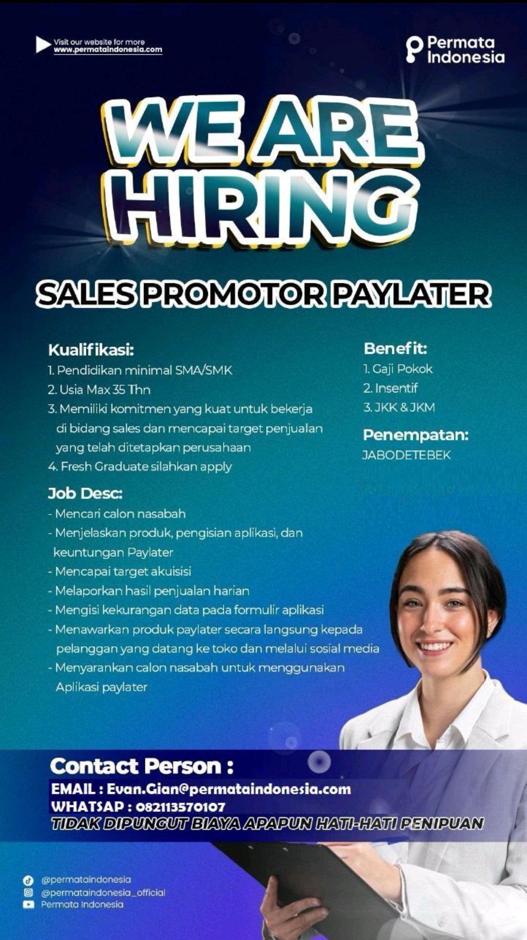 Sales Promotor Paylater – Permata Indonesia